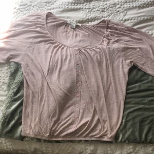 Mauve short sleeved blouse